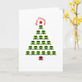 Classic Originele Mini Xmas boom auto Kaart (Gele Bloem)