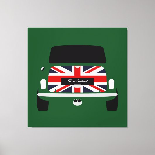 Classic originele Union Jack Austin Mini Cooper Canvas Afdruk (Voorkant)