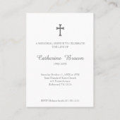 Classic Ornamental Border for Funeral Service Visitekaartje (Achterkant)