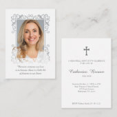 Classic Ornamental Border for Funeral Service Visitekaartje (Voorkant / Achterkant)