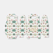 Classic Ornaments & Holly Christmas Pattern Bedankdoosjes (Uitgevouwen)