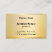 Classic Oud Engels Tekst Gouden Sjabloon Visitekaartje (Achterkant)