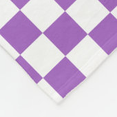 Classic Paars en White Checkered Pattern Fleece Deken (Hoek)