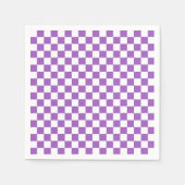 Classic Paars en White Checkered Pattern Servet (Voorkant)