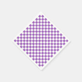 Classic Paars en White Checkered Pattern Servet (Hoek)