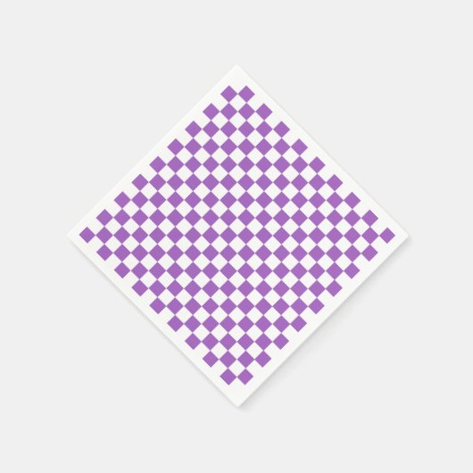 Classic Paars en White Checkered Pattern Servet (Hoek)