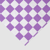 Classic Paars en White Checkered Pattern Tissuepapier (Detail)