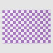 Classic Paars en White Checkered Pattern Tissuepapier (Voorkant)