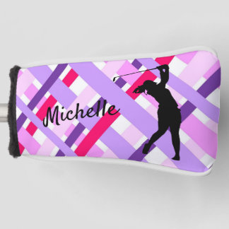 Classic Paars Scottish Tartan Putter Hoesje Golfheadcover