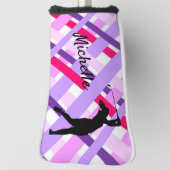 Classic Paars Scottish Tartan Putter Hoesje Golfheadcover (Draai 90)