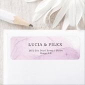 Classic Paarse Inkt Typografie Retouradres Etiket (Insitu)