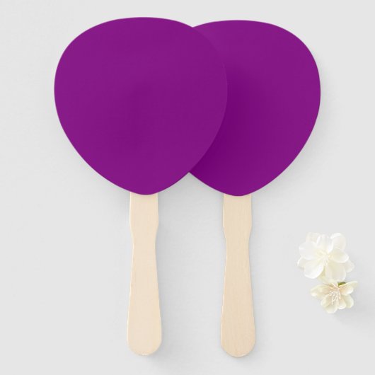 Classic Paarse Paddle Fan voor Elegant Event Comfo Handwaaier (Voorkant en achterkant)