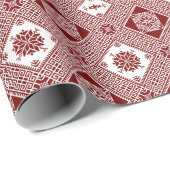 Classic Palestinian Tatreez Print Wrapping Paper Cadeaupapier (Rol Hoek)