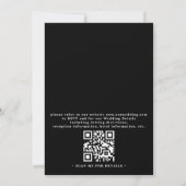 Classic Palm Trees Elegant Modern QR Code Wedding Kaart (Achterkant)