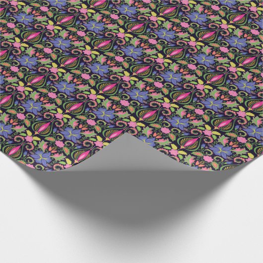 Classic Pansy:  bloemetjesbehang Cadeaupapier (Hoek)