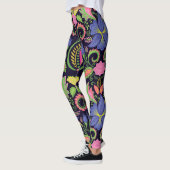 Classic Pansy:  bloemetjesbehang Leggings (Links)