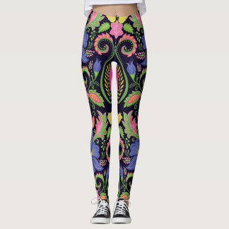 Classic Pansy: bloemetjesbehang Leggings