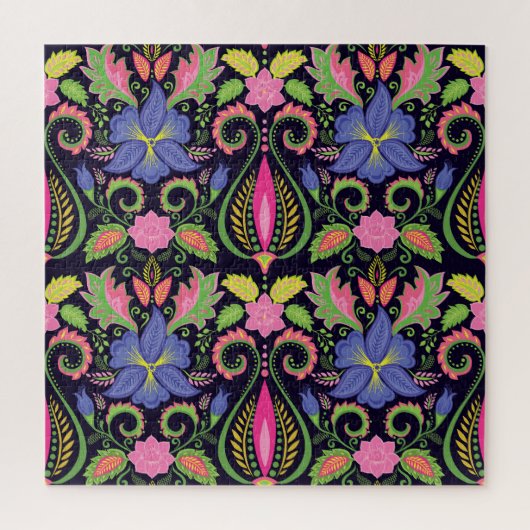 Classic Pansy: bloemetjesbehang Legpuzzel (Verticaal)