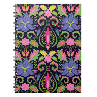 Classic Pansy:  bloemetjesbehang Notitieboek