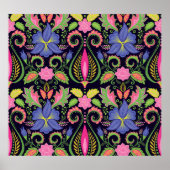 Classic Pansy:  bloemetjesbehang Poster (Voorkant)