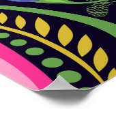 Classic Pansy: bloemetjesbehang Poster (Hoek)