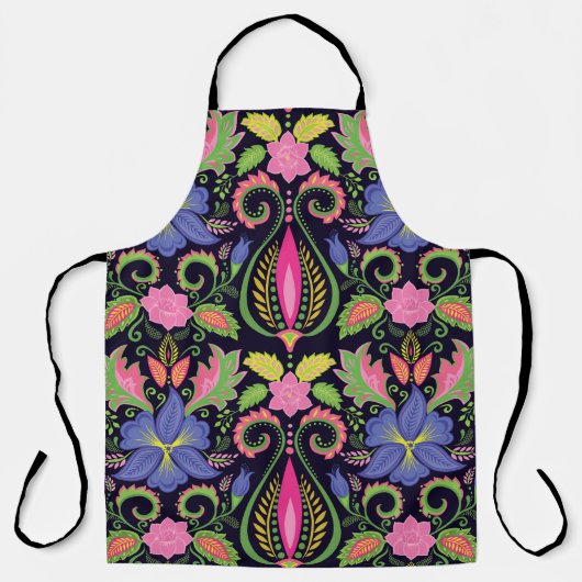 Classic Pansy:  bloemetjesbehang Schort (Voorkant)