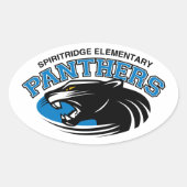 Classic Panther Ovale Sticker (Voorkant)