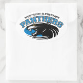 Classic Panther Ovale Sticker (Tas)