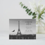 Classic Paris France Wedding Save the Date Aankondigingskaart (Staand voorkant)