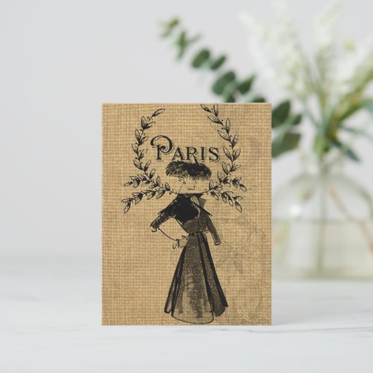  Classic Paris Lady Briefkaart (Staand voorkant)