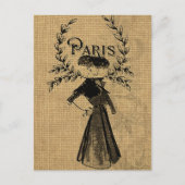  Classic Paris Lady Briefkaart (Voorkant)