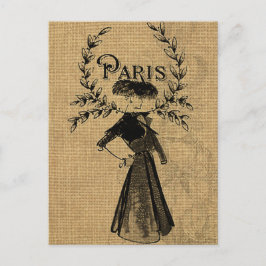 Classic Paris Lady Briefkaart