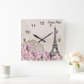  Classic Paris Motif Vierkante Klok (Huis)
