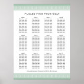 Classic Party Zitplan 12 Tafels Groen Poster (Voorkant)