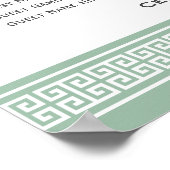 Classic Party Zitplan 12 Tafels Groen Poster (Hoek)