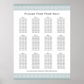 Classic Party Zitplan 12 Tafels Teken Grijs Poster (Voorkant)