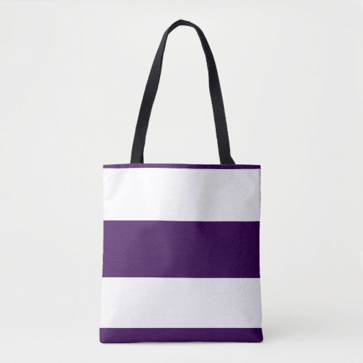Classic Pastel Purple + White Stripes Tote Bag (Voorkant)