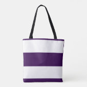 Classic Pastel Purple + White Stripes Tote Bag (Achterkant)