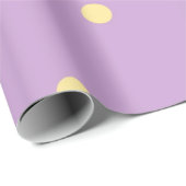 Classic Pastel Purple & Yellow Polka Dots Pattern Cadeaupapier (Rol Hoek)