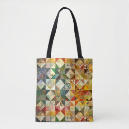 Classic Patchwork Fabric Design Canvas tas