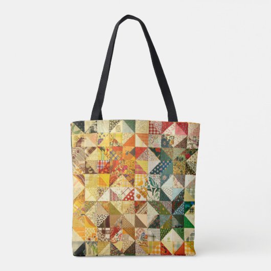 Classic Patchwork Fabric Design Canvas tas (Achterkant)