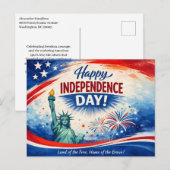 Classic Patriotic Independence Day Feestdagenkaart (Voorkant / Achterkant)