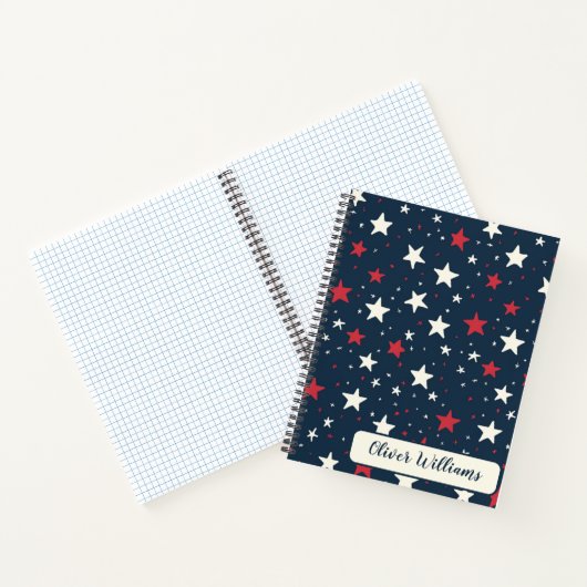 Classic Patriotic Stars Pattern Notitieboek (Binnen)
