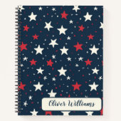 Classic Patriotic Stars Pattern Notitieboek (Voorkant)