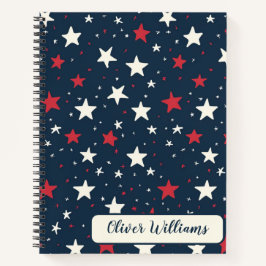 Classic Patriotic Stars Pattern Notitieboek