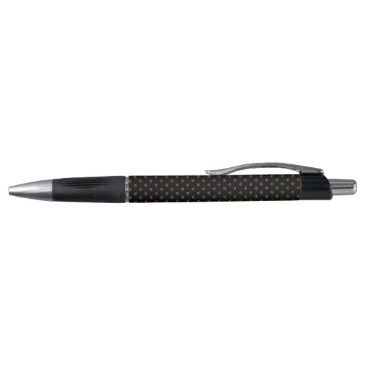 Classic Pattern Custom Monogram Initiaal Gold Blac Pen (Bovenkant)