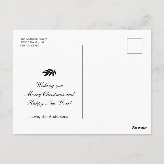 Classic Pattern Merry Briefkaart met kerstmis (Achterkant)