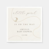 Classic Pearl Elegant Baby shower Servet (Voorkant)