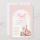 Classic Pearls and Prosecco Bridal Shower Card Kaart (Voorkant)