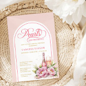 Classic Pearls and Prosecco Bridal Shower Invite Kaart
